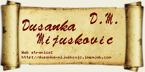 Dušanka Mijušković vizit kartica